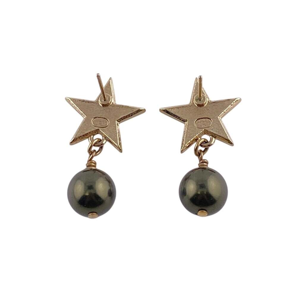 Chanel Cc Logo Star Earrings Gold-Tone #247032C76B